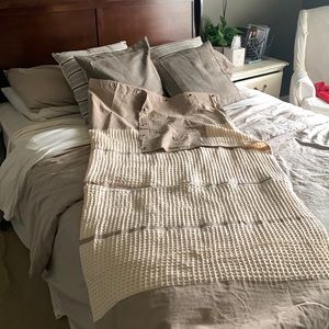 Vintage, Farmhouse, Neutral Shower Curtain